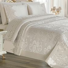 Çeyiz Diyarı Violet Krem Pike Takımı 6 Parça