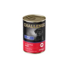 Challenge Pate Sığır Etli 400 gr Yetişkin Köpek Konserve Maması