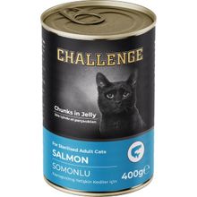 Challenge Somonlu Kısırlaştırılmış 400 gr Yetişkin Kedi Konservesi