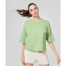 Champion 117823-GS131 Eco Future SS Tee Yeşil Kadın T-Shirt