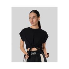 Champion 117887-KK001 Trophies SS Tee Siyah Kadın T-Shirt