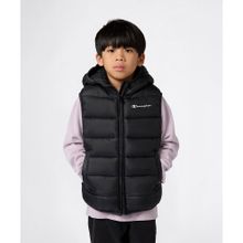 Champion 307223-KK001 Siyah Outdoor Hooded Full Zip Vest Çocuk Yelek