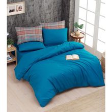 Charlotte Line 200x220 cm Mavi Çift Kişilik Nevresim Takımı