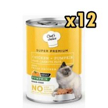 Chef's Choice 12x400 gr Tavuklu ve Bal Kabaklı Tahılsız Ezme Yetişkin Kedi Konservesi