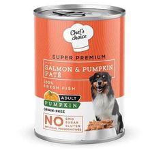 Chef's Choice 400 gr Tahılsız Somonlu Balkabaklı Ezme Köpek Konservesi