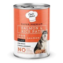 Chef's Choice 400 gr Tahılsız Somonlu Pirinçli Ezme Köpek Konservesi