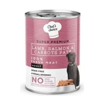 Chef's Choice Kıyılmış Kuzulu ve Somonlu 6x400 gr Köpek Konservesi