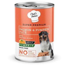 Chef's Choice Somonlu ve Bal Kabaklı Tahılsız Ezme 400 gr Yetişkin Köpek Konservesi