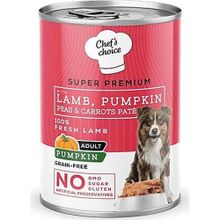 Chef's Choice Tahılsız Kuzulu Balkabaklı Ezme 400 gr Konserve Köpek Maması