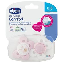 Chicco 2 li 0-6 Ay Physio Comfort Kız Silikon Emzik