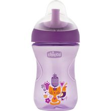 Chicco 266 ml 12 Ay+ Kız Pipetli Eğitim Bardağı