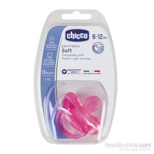 Chicco 6-12 Ay Physio Soft Silikon Emzik Pembe