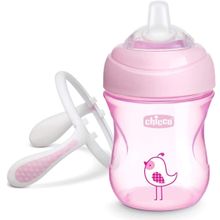 Chicco CHICCO-8058664081325 Chicco Yarı Yumuşak Uçlu Eğitici Bardak 6ay+ Kız