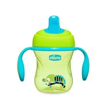 Chicco CHICCO-8058664081332 Chicco Yarı Yumuşak Uçlu Eğitici Bardak 6ay+ Erkek