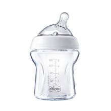 Chicco Natural Feeling 150 ml Şeffaf Cam Yenidoğan Yavaş Akışlı 0+ Ay Damaklı Biberon Seti