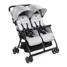 Chicco Ohlala 2 Twin Ultra Hafif İkiz Bebek Arabası Silver Cat