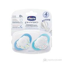 Chicco Physio 4 Ay 2'li Mavi Silikon Emzik