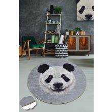Chilai Home 140x140 cm Huge Panda Djt Çap Dekoratif Halı