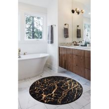 Chilai Home 8682125925691 Goldes Dijital Çap 100 cm Banyo Halısı