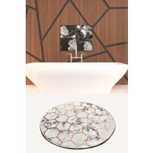 Chilai Home 8682125925967 Honeycomb Dijital Çap 100 cm Banyo Halısı