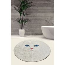 Chilai Home 8682125926124 Blue Eyes Dijital Çap 100 cm Banyo Halısı
