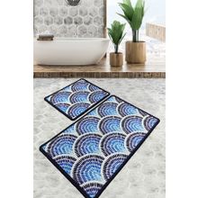 Chilai Home Azul Djt 2'li Set Yıkanabilir Kaymaz Taban Banyo Halısı