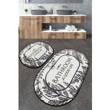 Chilai Home Buena Djt 2'li Set Yıkanabilir Kaymaz Taban Banyo Halısı
