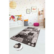 Chilai Home Cats 120x180 cm Gri Djt Çocuk Halısı