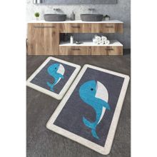 Chilai Home Delfino Djt 2'li Set Yıkanabilir Kaymaz Taban Banyo Halısı