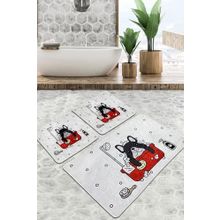 Chilai Home Dogs Shower Djt 3'lü Set Banyo Halısı