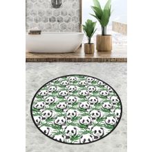 Chilai Home Green Panda Djt 100x100 cm Banyo Halısı
