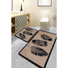 Chilai Home Hoja Bej 2'li 60x100 cm 50x60 cm Banyo Halısı