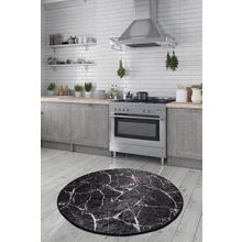 Chilai Home Marble Dekoratif Djt Çap Dekoratif Marka Yıkanabilir Kaymaz Taban 140x140 cm Halı