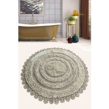 Chilai Home Regnum Cotton Bej 100x100 cm Pamuklu Yıkanabilir Banyo Halısı