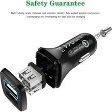Choetech C0051 30W Çift USB Girişli Qc3.0 Destekli Siyah Araç Şarj Cihazı