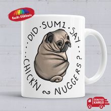 Chubby Pug Tombul Köpek Baskılı Porselen Kupa Bardak