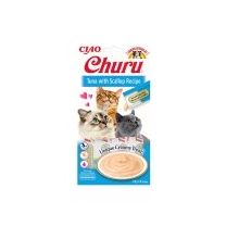 Ciao 14 gr 4'lü Churu Cream Ton Balıklı ve Deniz Taraklı Sıvı Ödül Maması