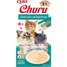 Ciao 4x14 GR Churu Cream Tavuklu ve Yengeçli Kedi Kreması
