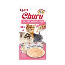 Ciao 4x14 gr Churu Cream Ton Balıklı ve Somonlu Sıvı Kedi Ödül Maması