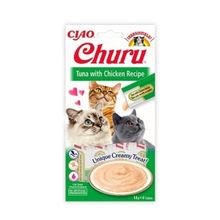 Ciao 4x14 GR Churu Cream Ton Balıklı ve Tavuklu Sıvı Kedi Ödül Maması