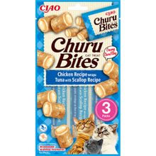 Ciao Churu Bites Tavuk Sargılı Deniz Taraklı ve Ton Balıklı 3x10 GR Kedi Ödül Maması
