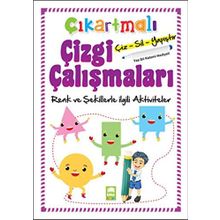 Çıkartmalı Çizgi Çalışmaları - Renkler ve Şekillerle İlgili Aktiviteler - Kolektif