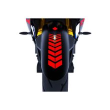 Çınar Extreme 2 Adet 25x8 cm Sport Motosiklet Çamurluk Bayrak Kırmızı Kask Sticker