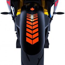 Çınar Extreme 2 Adet Sport Motosiklet Çamurluk Alev Turuncusu Kask Sticker