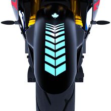 Çınar Extreme 2 Adet Sport Motosiklet Çamurluk Nane Yeşili Kask Sticker