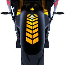 Çınar Extreme 2 Adet Sport Motosiklet Çamurluk Taksi Sarısı Kask Sticker