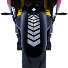 Çınar Extreme 2 Adet Sport Motosiklet Çamurluk Yaldızlı Gümüş Kask Sticker