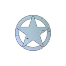 Çınar Extreme Büyük Boy Eskitilmiş Askeri Yıldız Reflektif Sticker