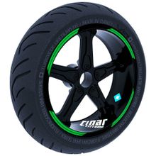 Çınar Extreme Double Stripe Tasarımlı Orman Yeşili Jant Şeridi Sticker