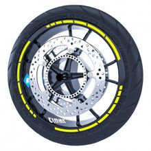 Çınar Extreme Floresan Sarı Moto GP Stili Jant Şeridi Sticker
